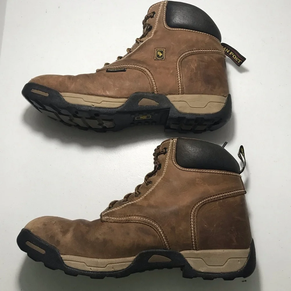 Dan Post Distressed Brown Leather Lace-Up Work Boots Size 11M